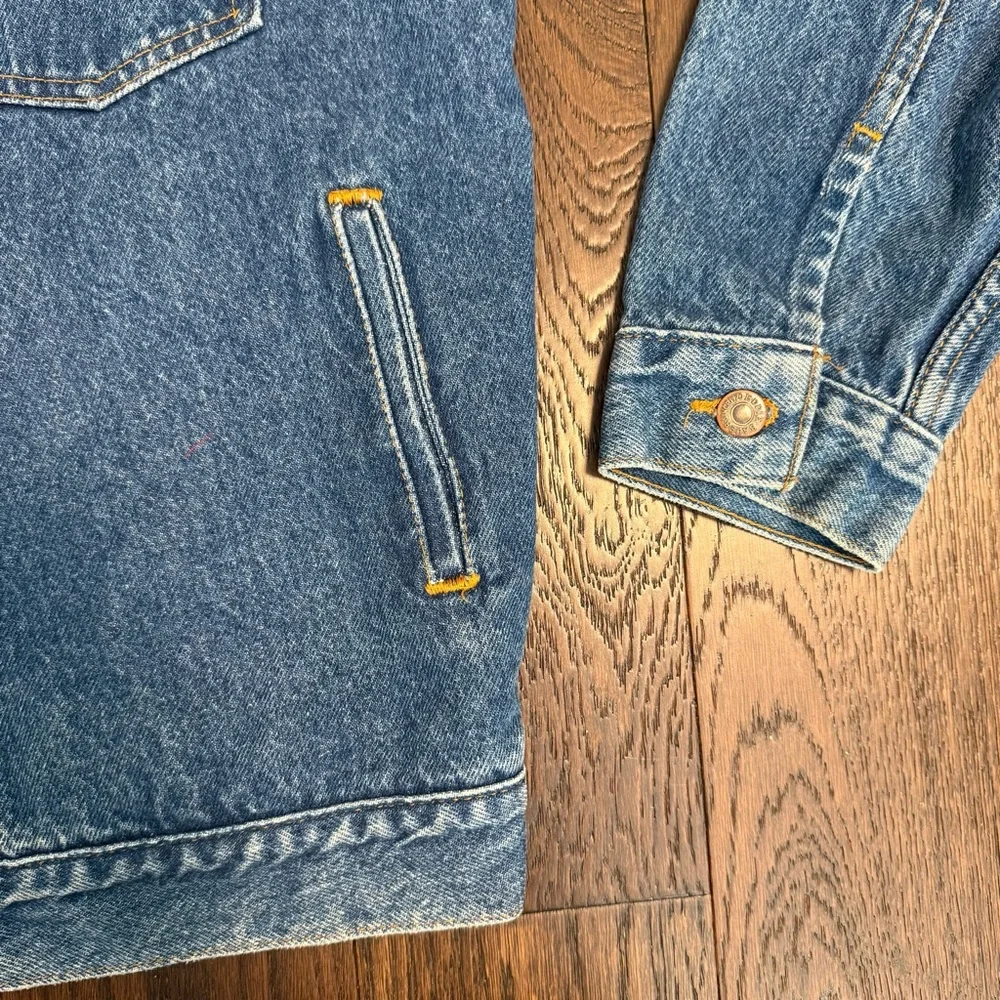 Vintage Eddie Bauer Blue Denim Jean Jacket Mens Large 90s Rare Sz M Streetwear - Picture 4 of 11